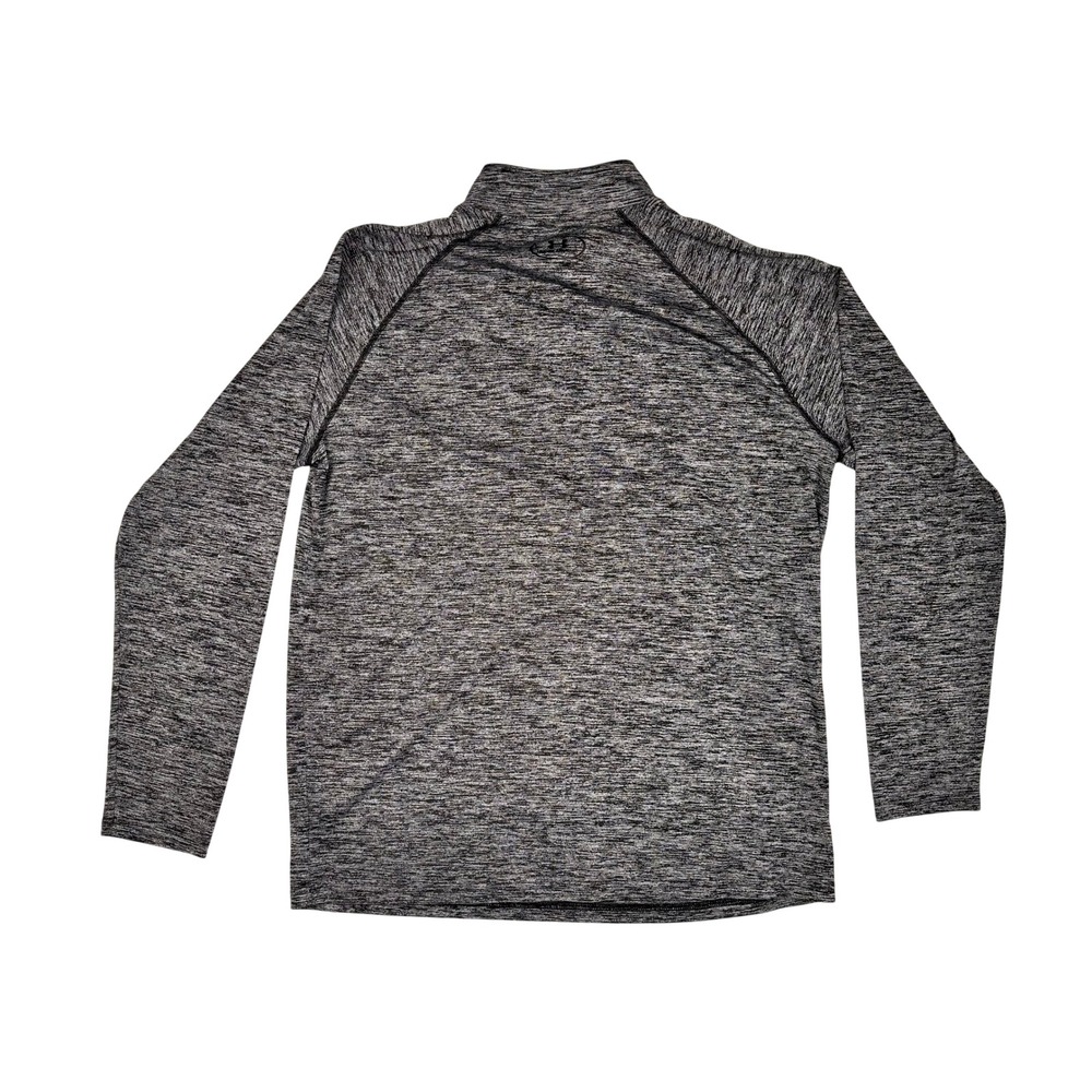 Under Armour Mens HeatGear 1/4 Zip Pullover Grey Space Dye Heather Large Loose - Picture 2 of 7